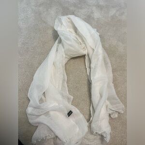 Meg Cohn white cashmere scarf